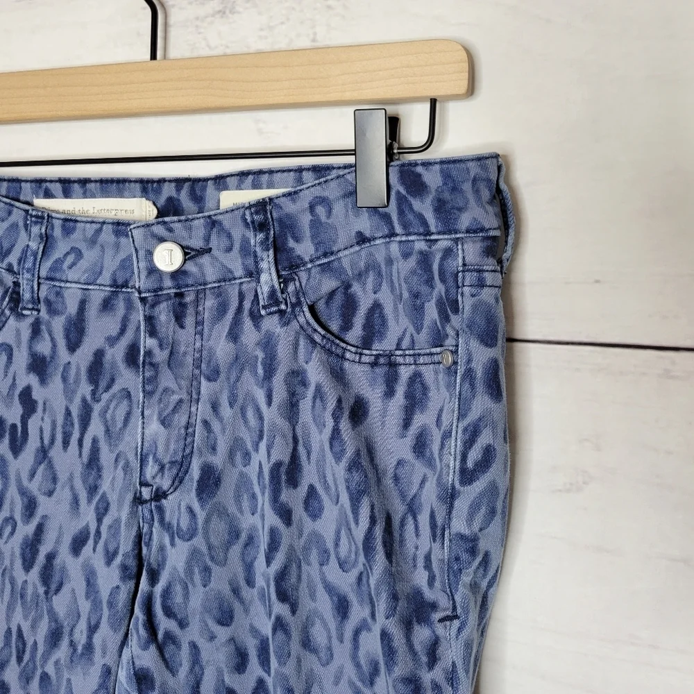Pilcro And The Letterpress Anthro‎ Leopard Mid-Rise Skinny Jeans